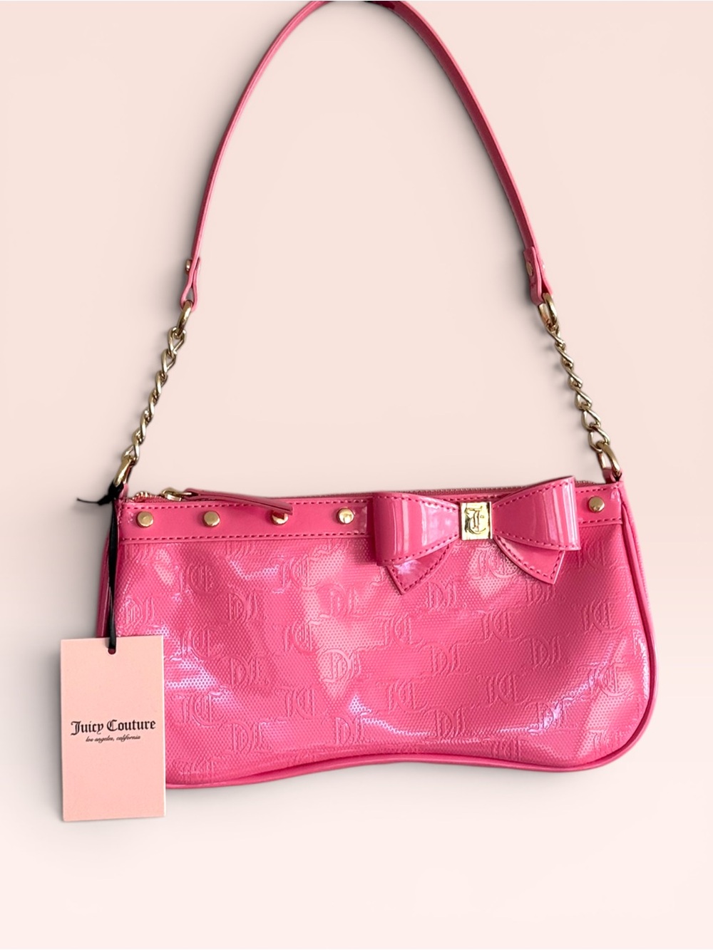💥SALE💥Juicy Couture Pink Lemonade For The Girls Saddle Shoulder Bag Patent